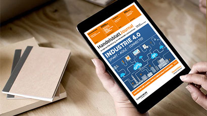 Handelblatt Journal zu Industrie 4.0 auf Tablet