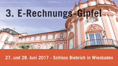 offizielles Veranstaltungslogo eRechnungsgipfel Juni 2017 in Wiesbaden