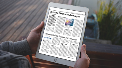 Tablet mit Screenshot Artikel Clever digital nachrüsten mit compacer