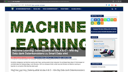 Screenshot der Webseite EAS MAG Magazin Artikel Machine Learning Lumir Bourenau
