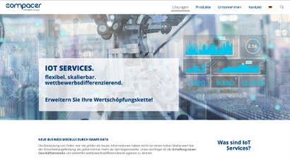 Screenshot compacer IoT Webseite