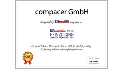 compacer e-invoicing Zertifikat